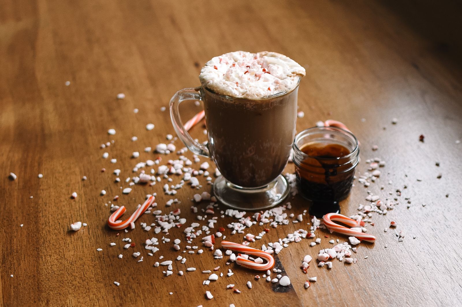 Holiday fast food copycats: peppermint mocha with whipped cream and crushed candy cane