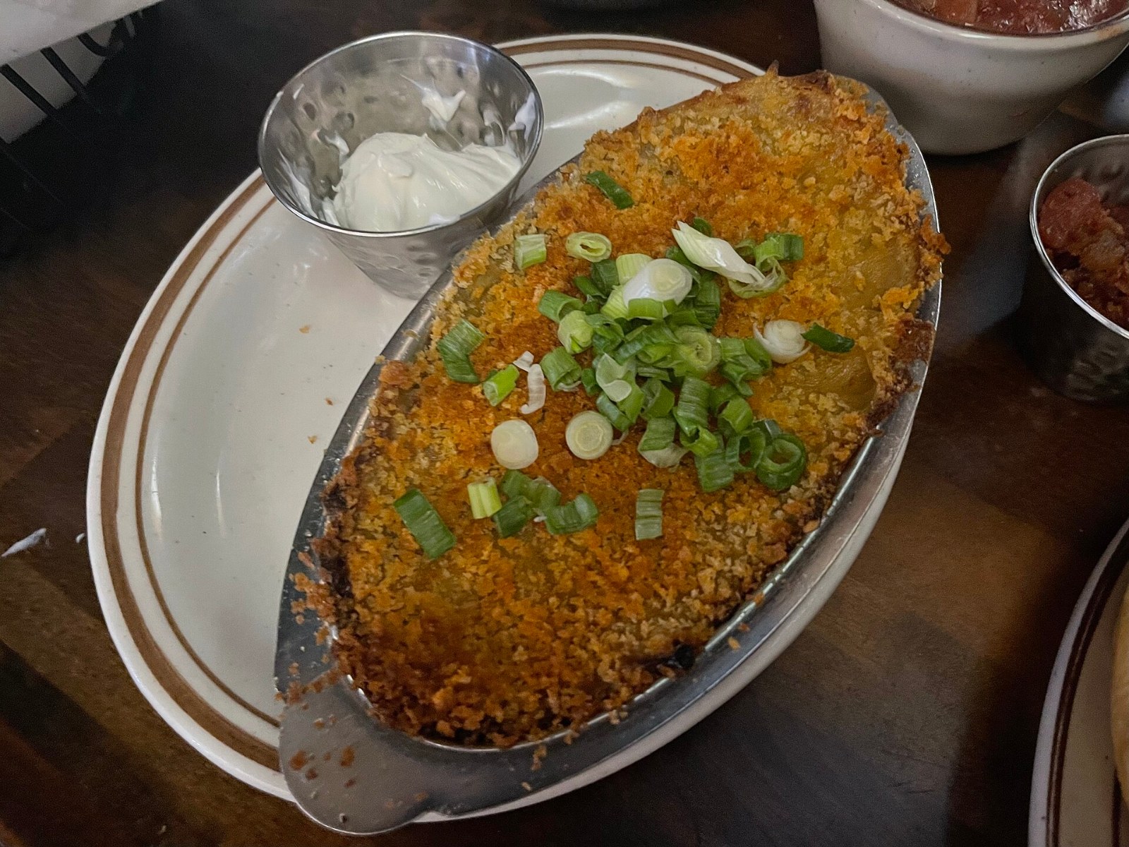 Christmas breakfast casseroles: cheesy hash brown casserole with green onions