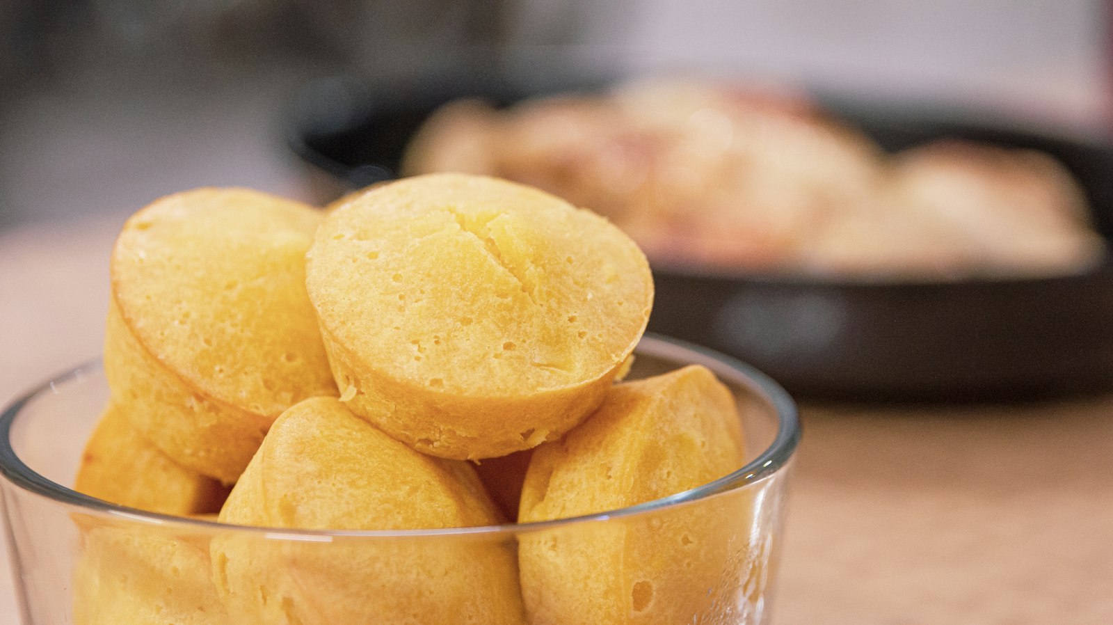 Cornbread recipes with honey: golden pieces of honey butter cornbread in a bowl