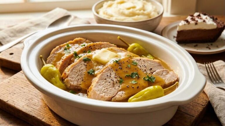 Mississippi recipes: slow cooker turkey breast with pepperoncini, butter and gravy