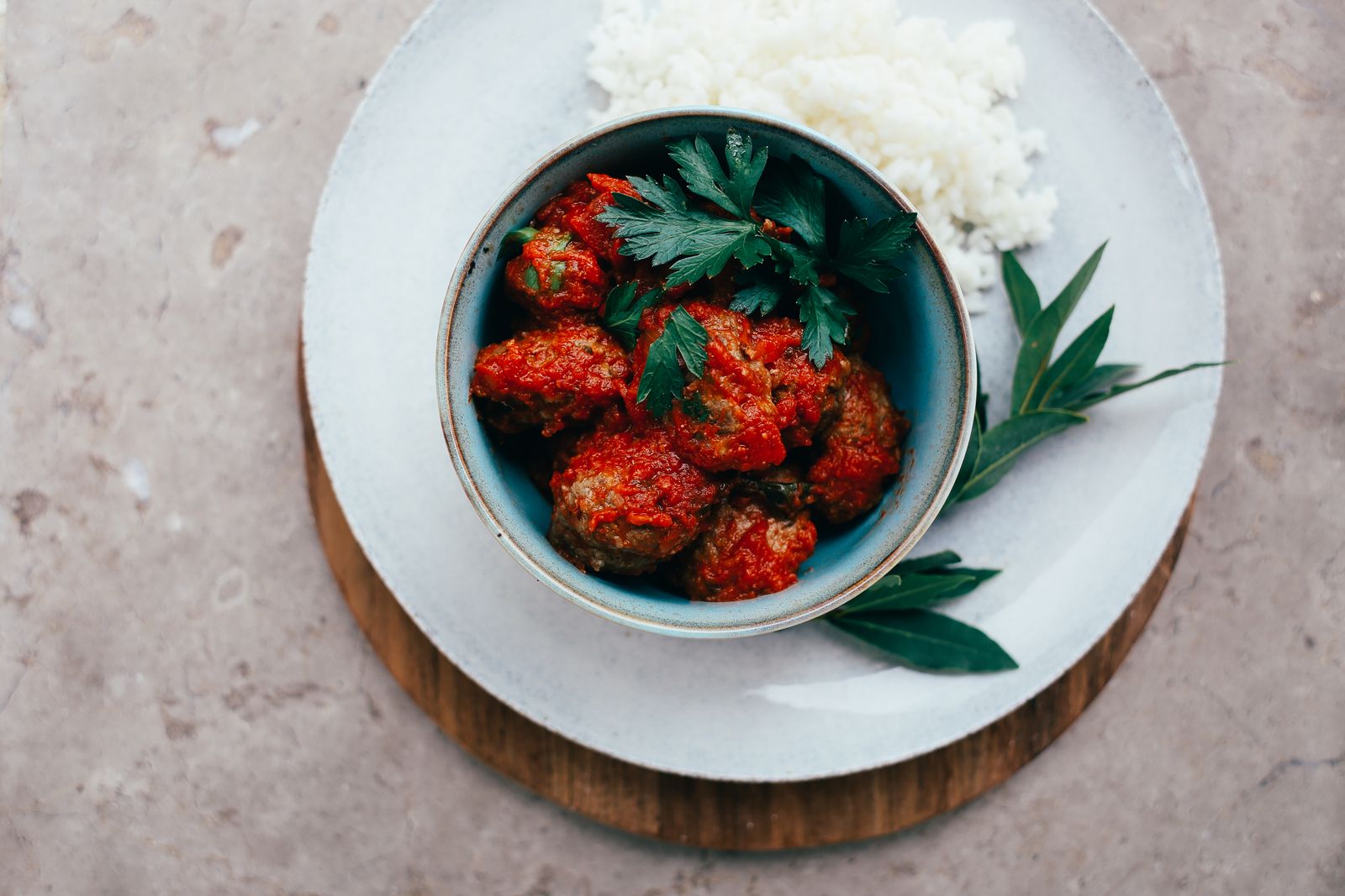 Meatballs simmered in tomato sauce in a bowl, one of the family Frank Sinatra recipes