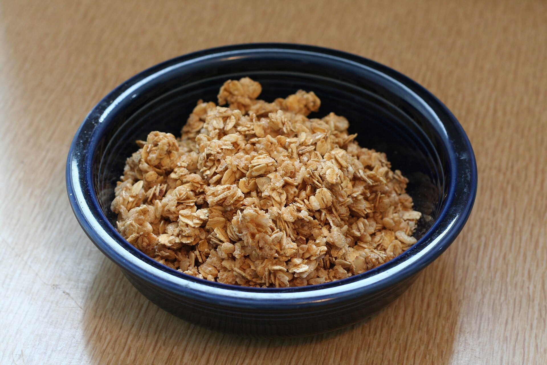 Homemade granola with oats, nuts and dried fruit