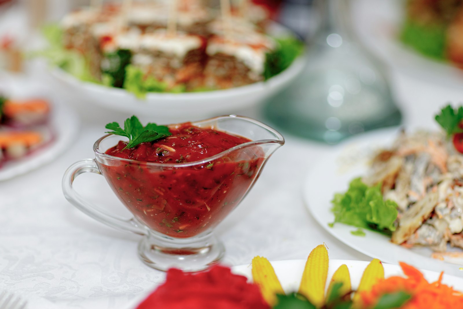Bright red cranberry salsa, one of the prettiest Thanksgiving appetizers
