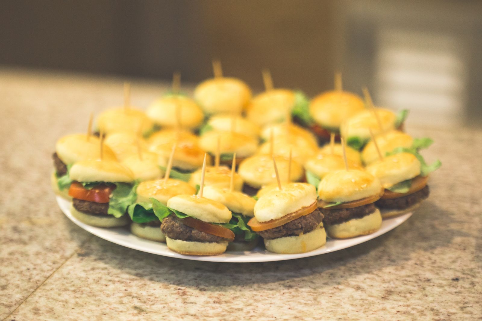 Mini sliders on soft rolls for Thanksgiving appetizers