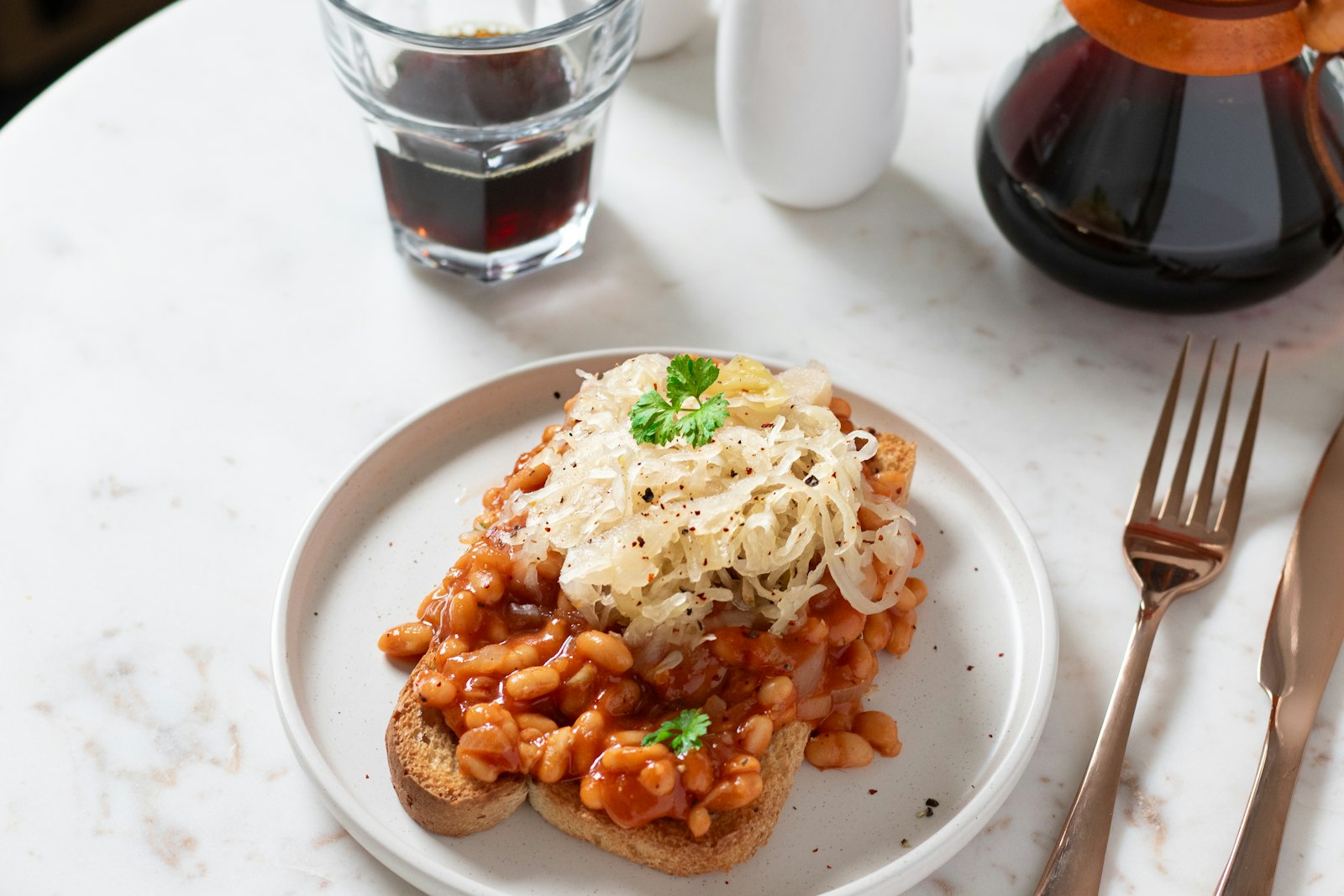Baked beans on toast topped with cheese