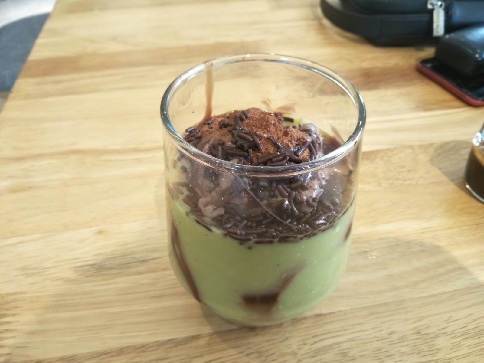 A glass of chocolate avocado mousse, one of the most surprising food combinations
