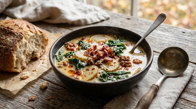 Viral soups: Zuppa Toscana style sausage, potato and kale