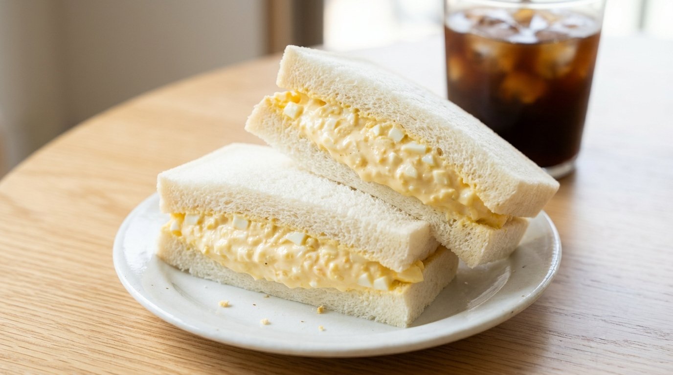 Japanese breakfast tamago sando egg salad sandwiches