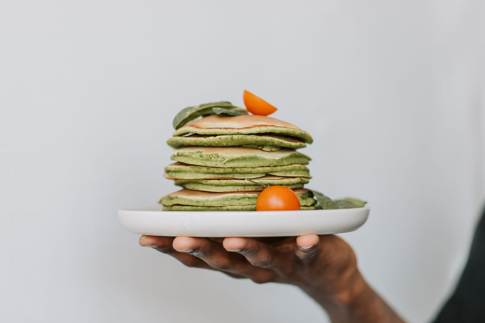 Spinach oat pancakes