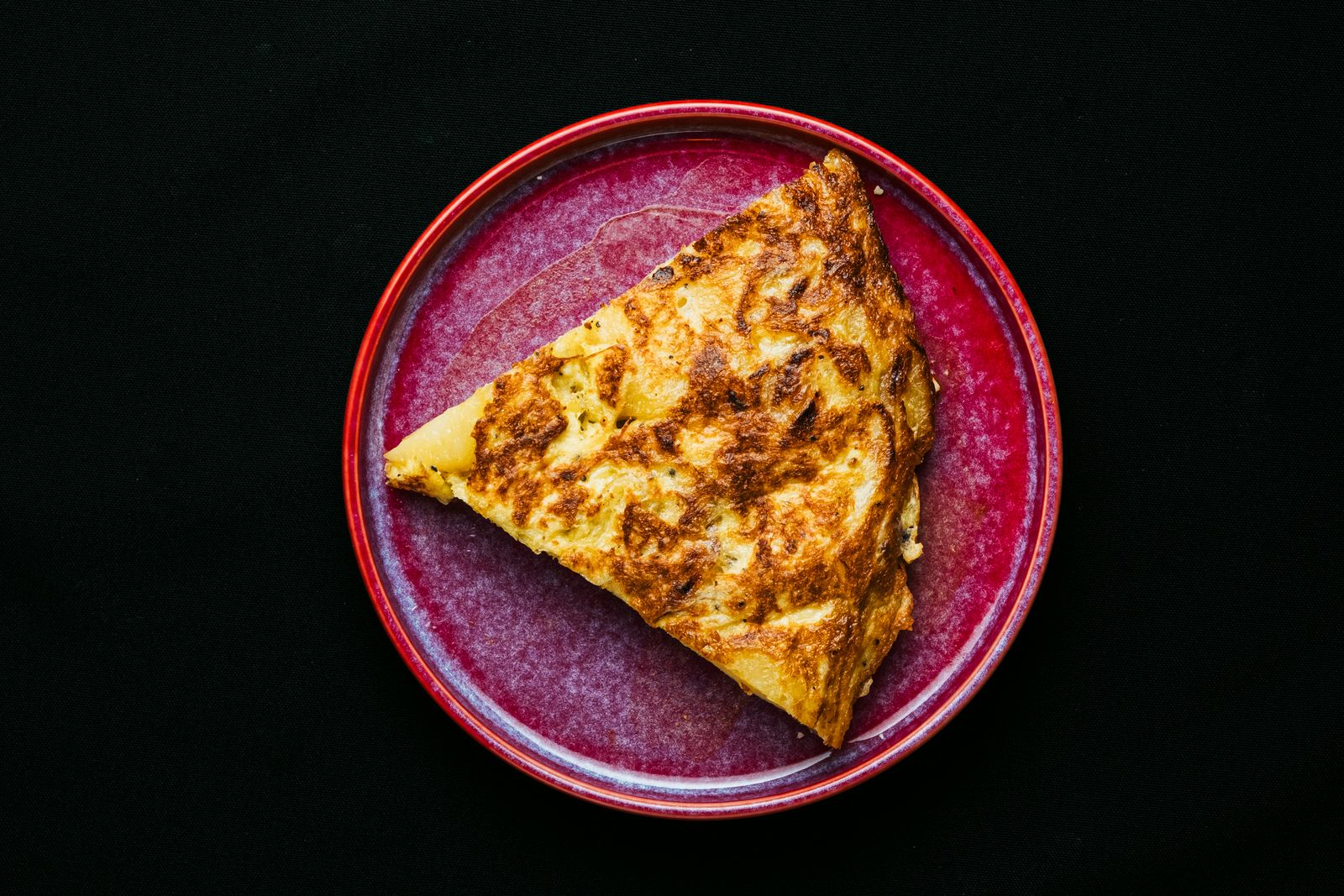 A slice of baked oats and eggs frittata
