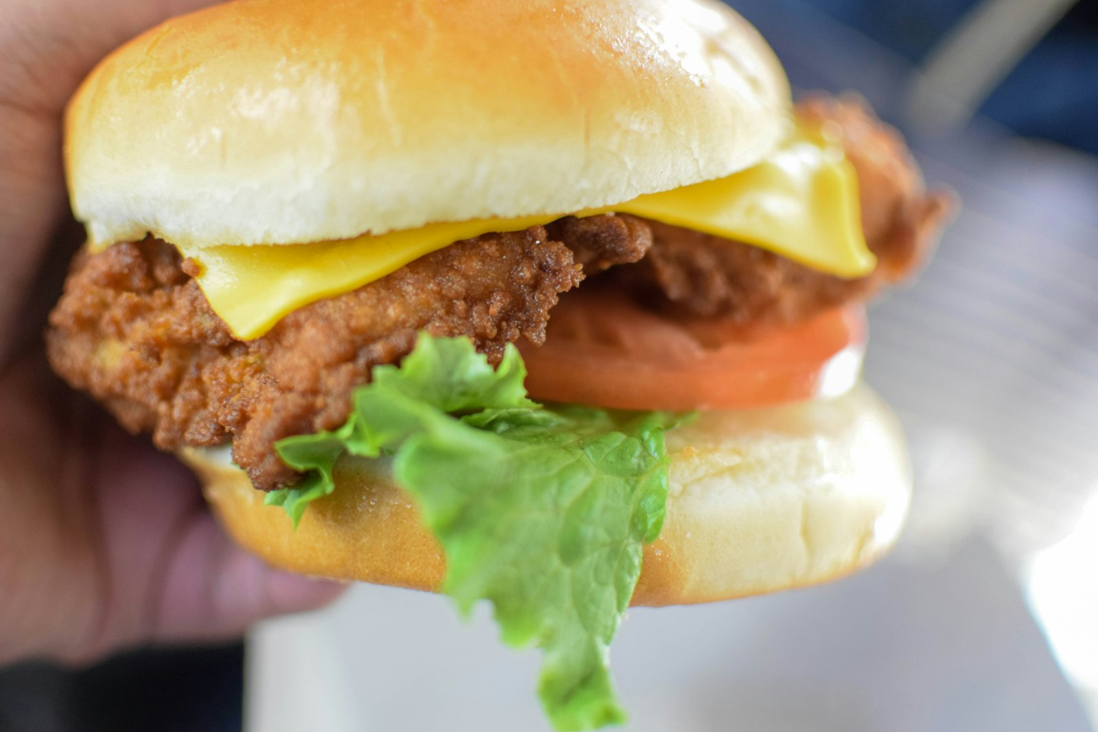 A crispy fried chicken sandwich like the one Gordon Ramsay made with Tom Holland