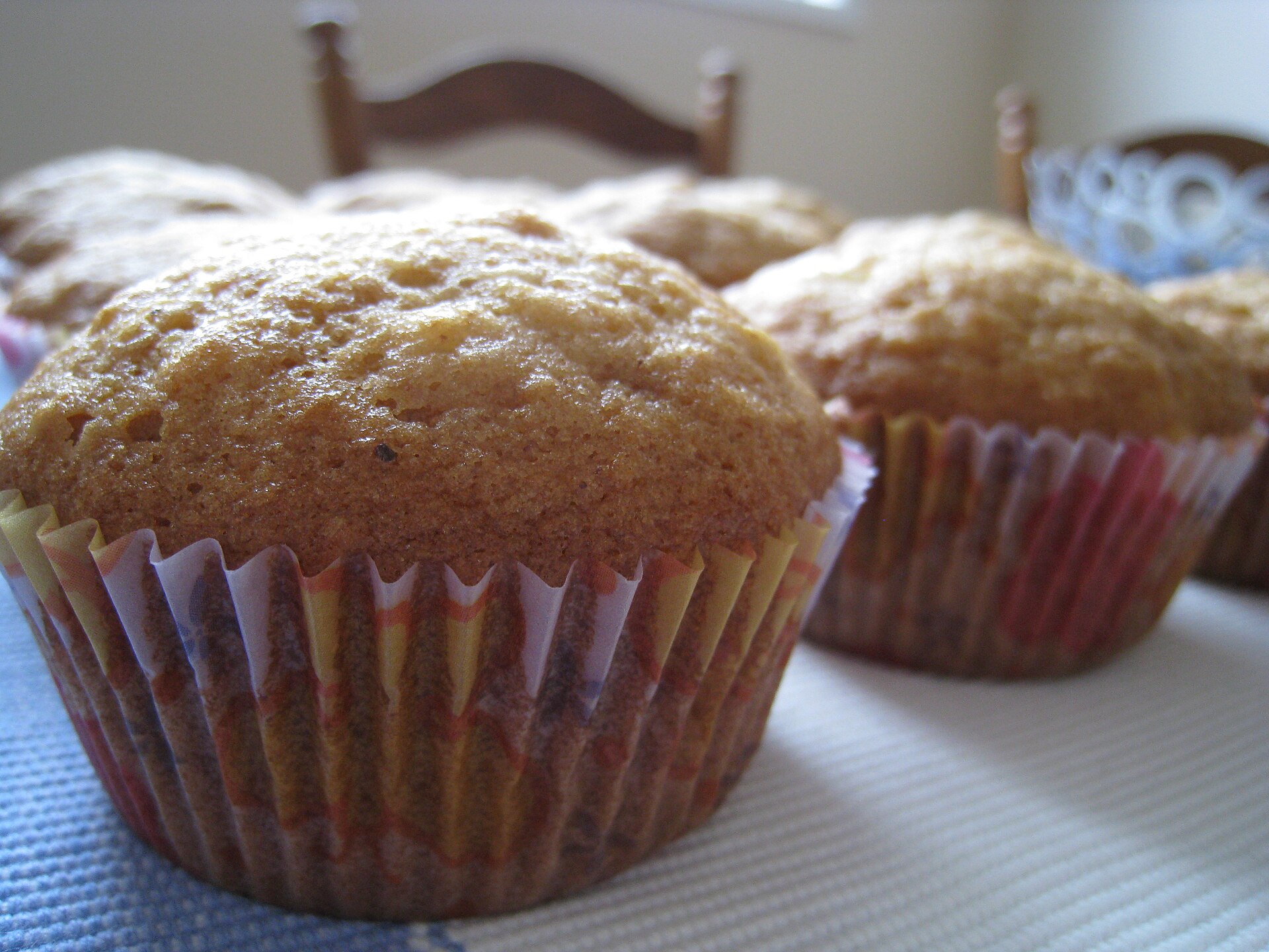 Greek yogurt recipes: banana muffins on a plate