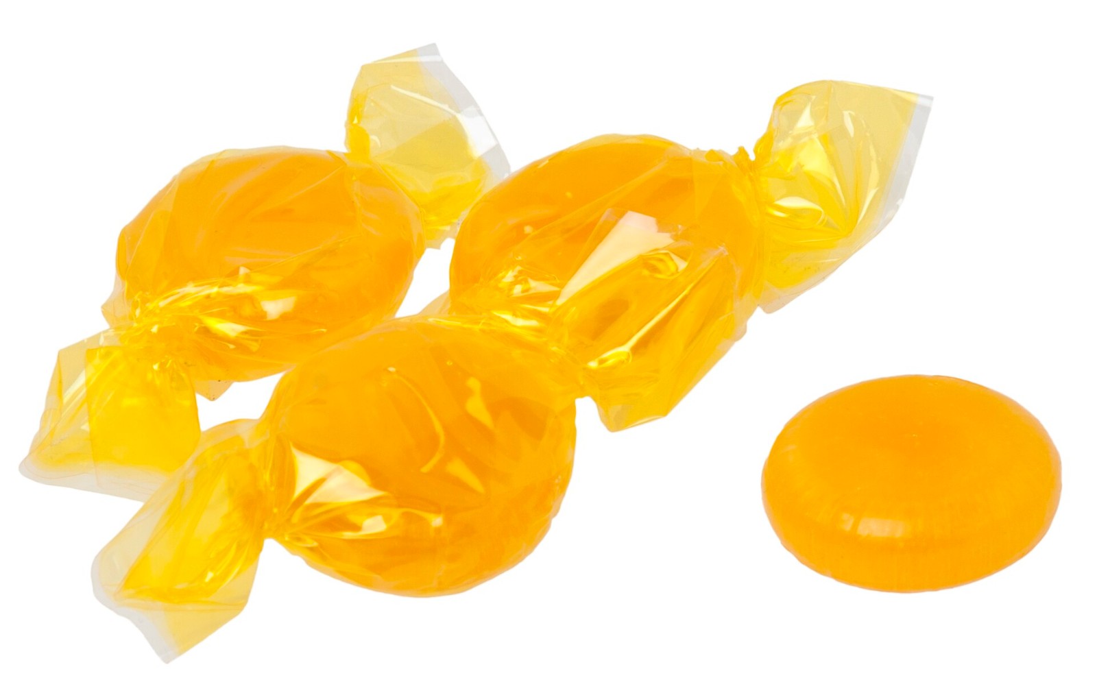 Old-fashioned hard candies in clear wrappers