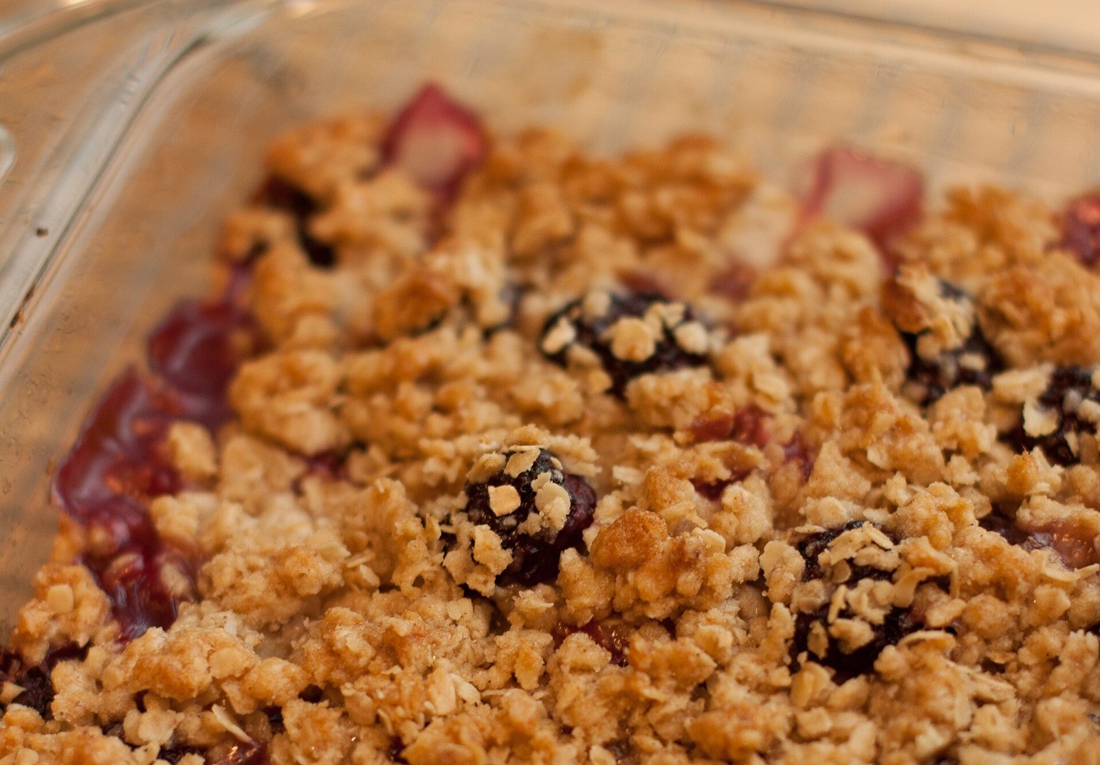 Blackberry and pear crumble, a cozy finish to these Nigella Lawson bakes