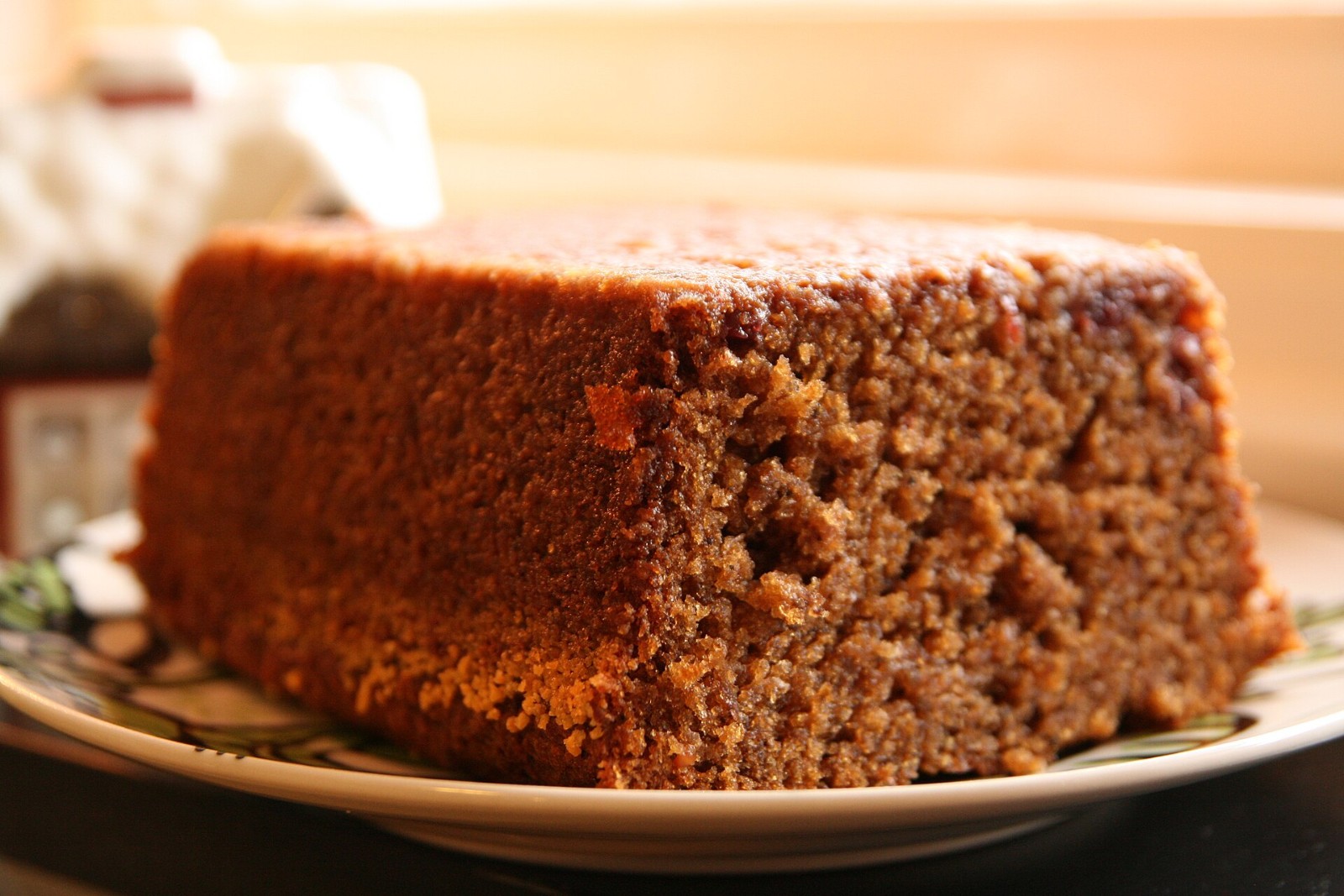 Swedish soft gingerbread loaf with lingonberries