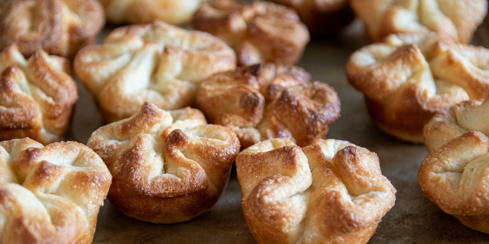 Puffy golden Yorkshire puddings fresh from the oven