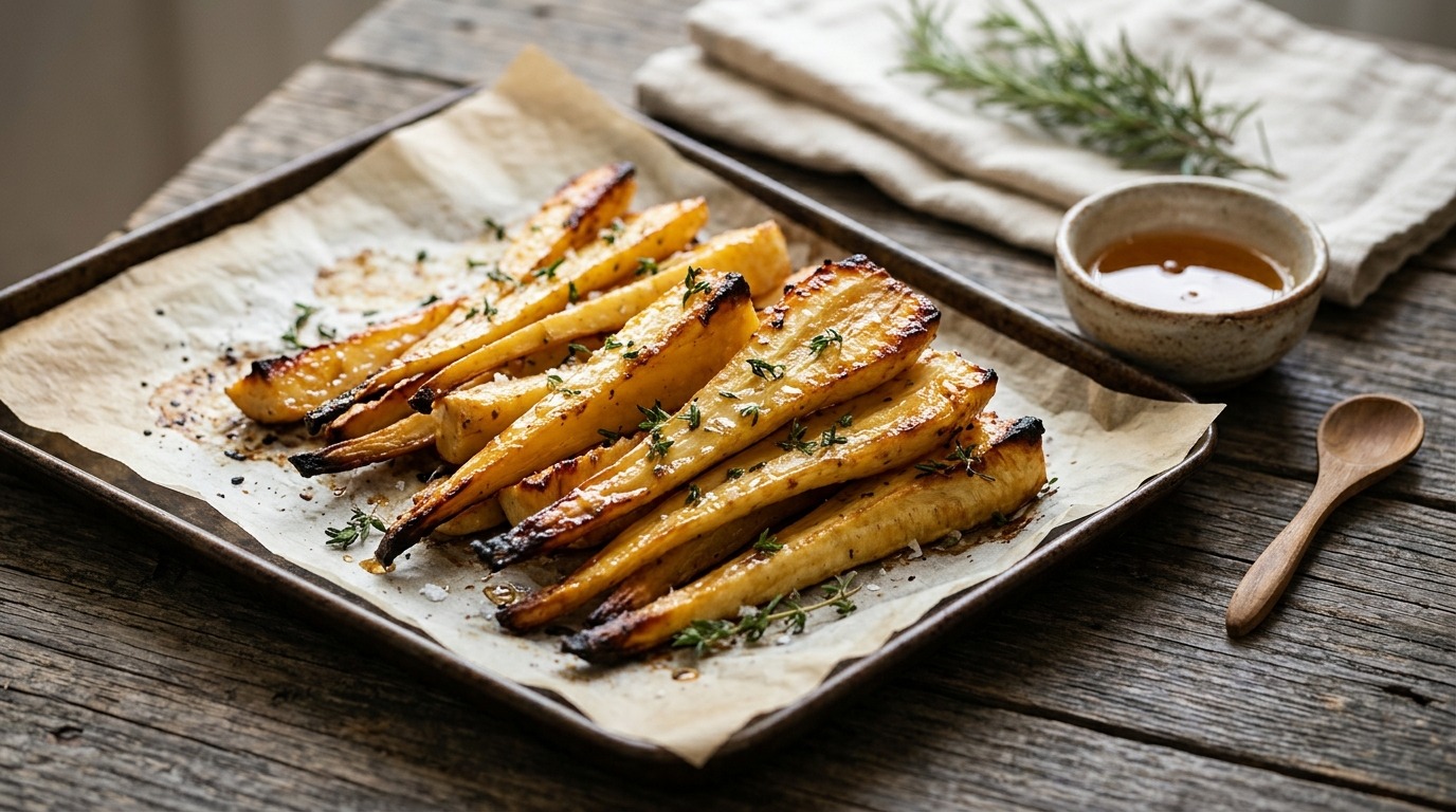 Honey roasted parsnips for Christmas dinner side dishes