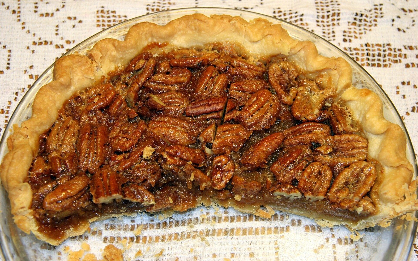 Classic Southern pecan pie with a flaky crust