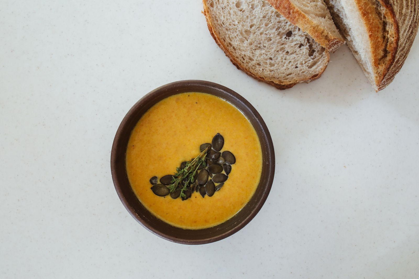 Soft food recipes: smooth pumpkin and squash soup with seeds